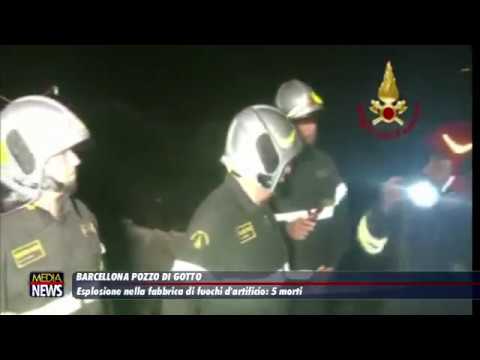 Barcellona PG. Esplosione nella fabbrica di fuochi d’artificio: 5 morti