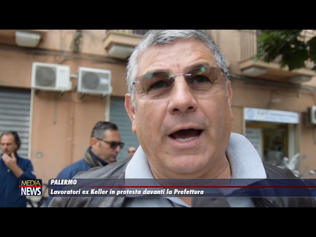 Palermo. Lavoratori ex Keller in protesta davanti la Prefettura