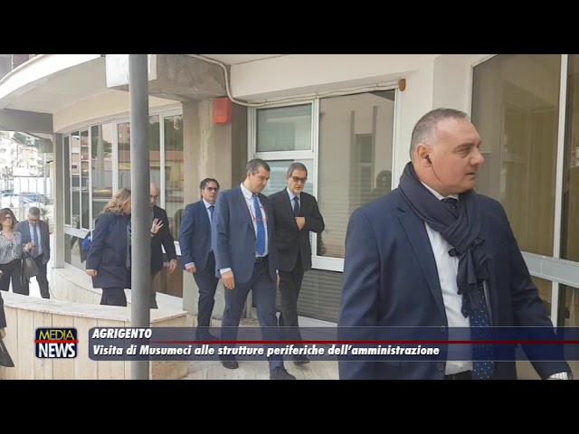 Agrigento. Visita di Musumeci alle strutture periferiche dell’amministrazione