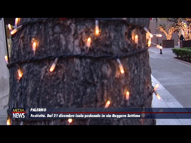 Festività, dal 21 dicembre pedonalizzazione h24 di via Ruggero Settimo