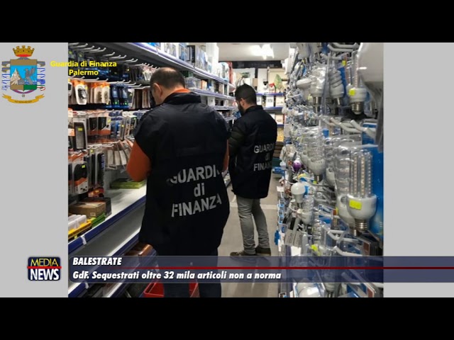 Balestrate. Sequestrati oltre 32.000 articoli non a norma