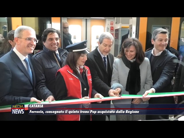 Catania. Ferrovie, consegnato il quinto treno Pop acquistato dalla Regione