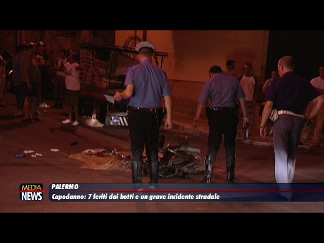 Palermo. Capodanno: 7 feriti dai botti e un grave incidente stradale