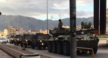 Panico a Palermo, carri armati dell’esercito in strada spaventano i palermitani