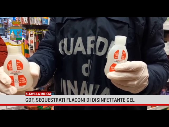 Altavilla Milicia. Sequestro flaconi disinfettante gel non sicuro
