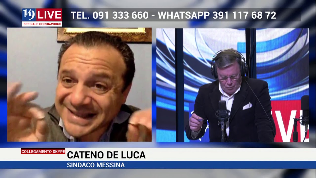 Cateno De Luca ne ha per tutti in diretta TV su Tele One