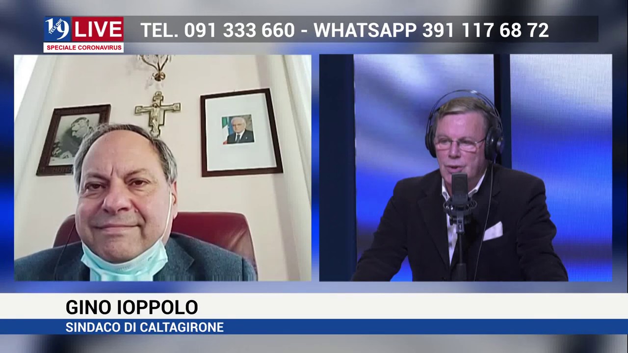 GINO IOPPOLO SINDACO DI CALTAGIRONE IN DIRETTA SU TELE ONE IN 19 LIVE