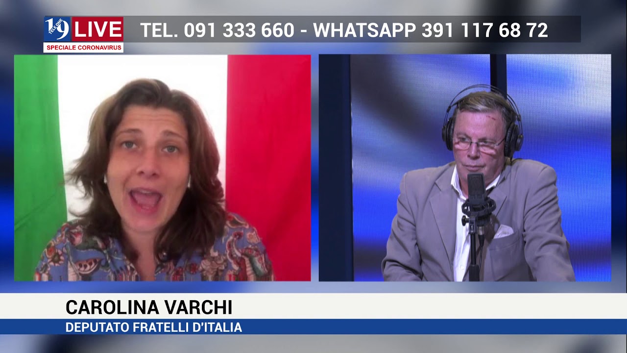 ON. CAROLINA VARCHI DEPUTATO IN DIRETTA SU TELE ONE IN 19 LIVE
