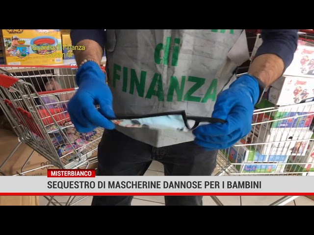 Misterbianco. Sequestro di mascherine dannose per i bambini
