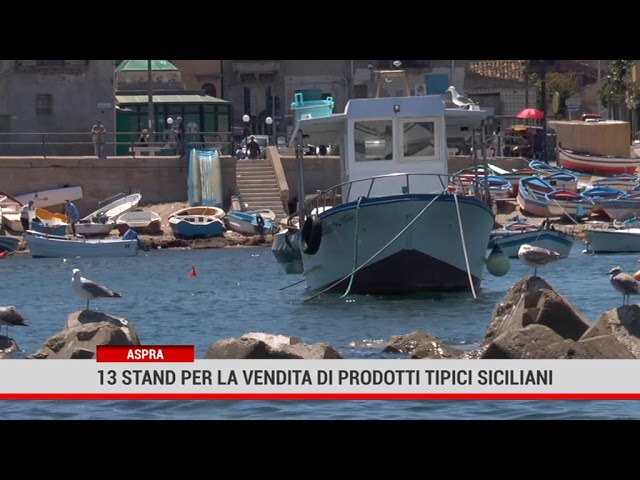 Aspra. 13 stand per la vendita di prodotti tipici siciliani