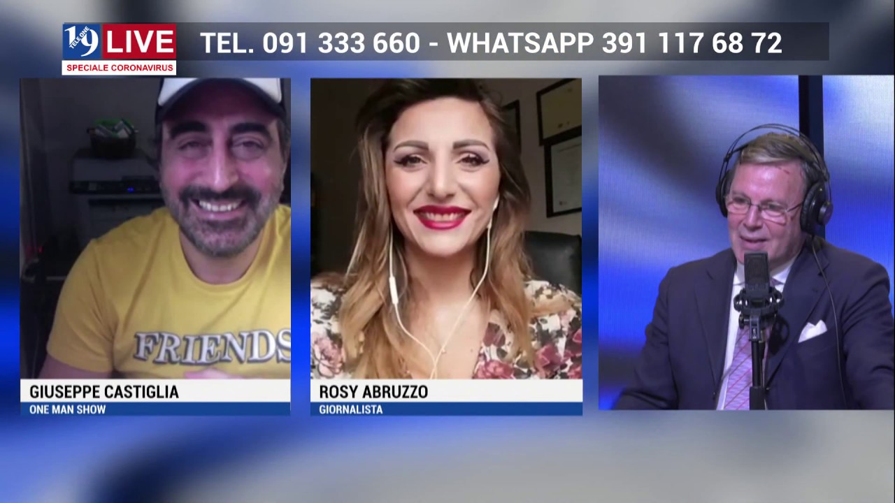 GIUSEPPE CASTIGLIA e ROSY ABRUZZO IN DIRETTA TV SU TELE ONE IN 19 LIVE