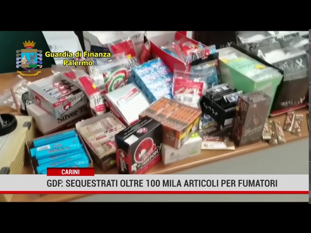 Carini. Gdf: sequestrati oltre 100mila articoli per fumatori