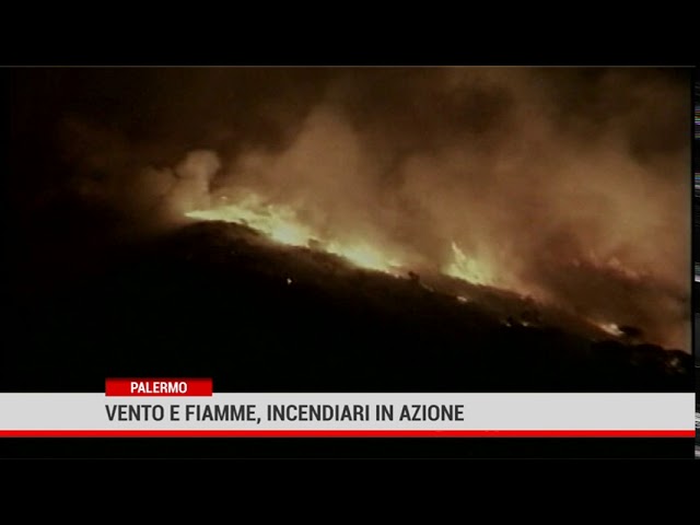Notte di vento e di incendi in provincia di Palermo e nel trapanese