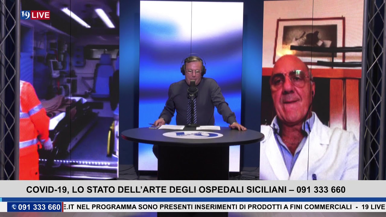#19LIVE – #COVID19, LO STATO DELL’ARTE DEGLI OSPEDALI SICILIANI CON IL PROF. @ROBERTOSPAMPINATO.