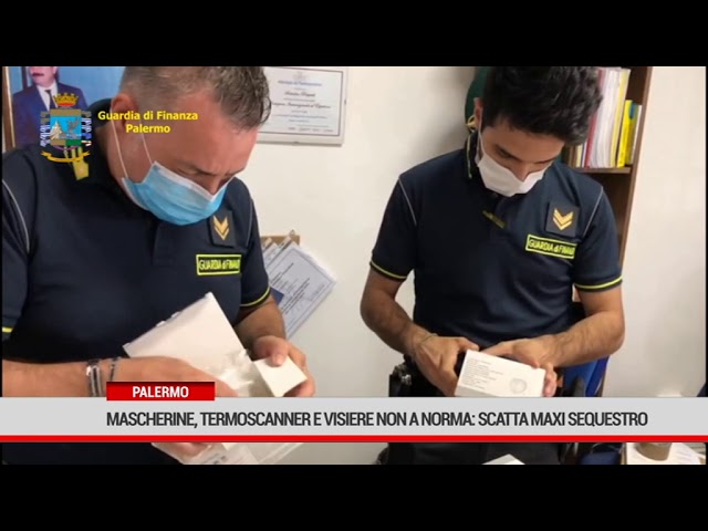 Palermo. Mascherine, termoscanner e visiere non a norma: scatta maxi sequestro