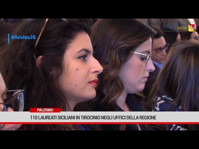 110 laureati siciliani in tirocinio negli uffici della Regione grazie al fondo sociale europeo