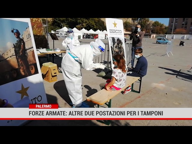 Palermo. Forze armate: Altre due postazioni per i tamponi