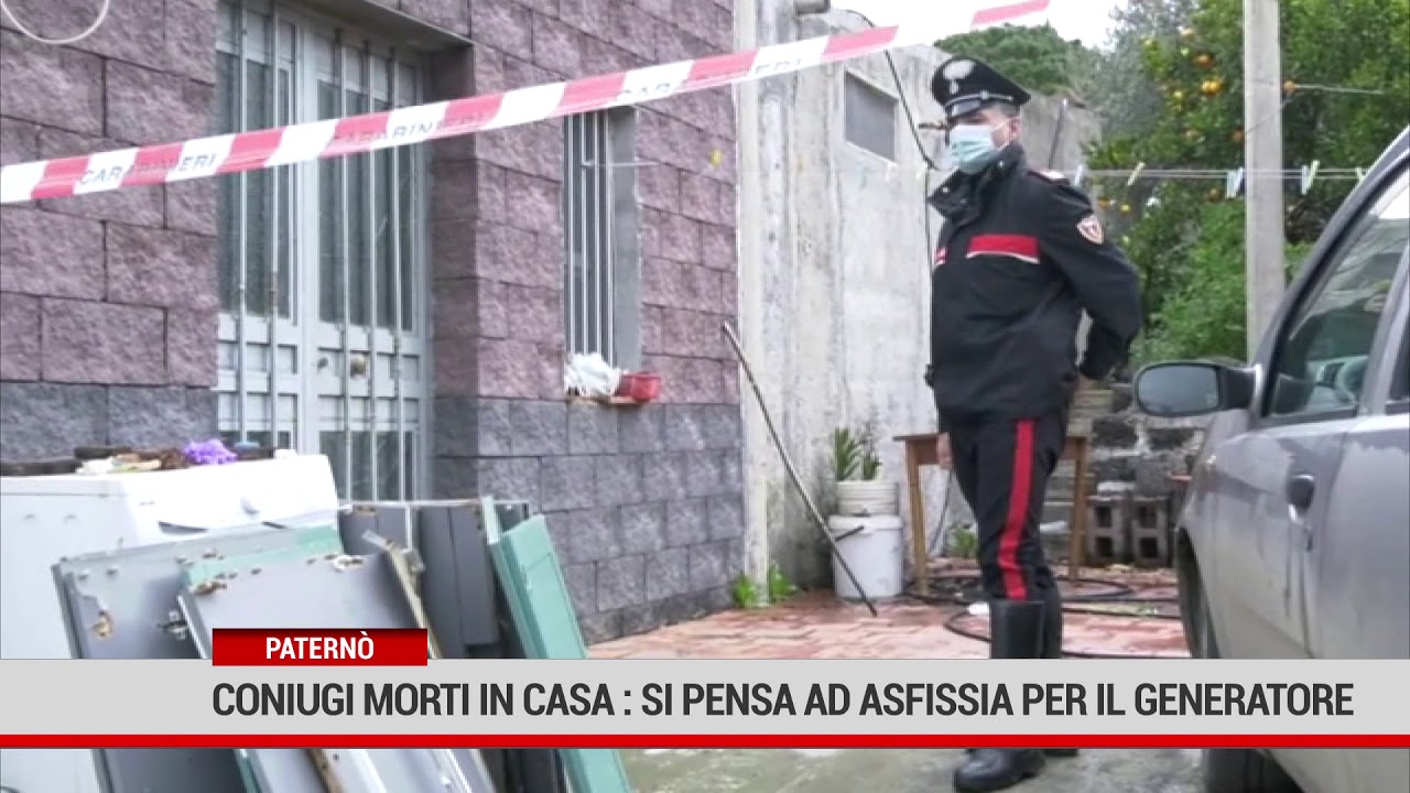 Paternò. Coppia di coniugi morti in casa : si pensa ad asfissia per il generatore