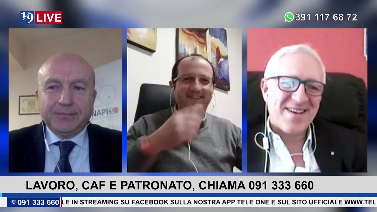 19LIVE HELP LAVORO, CAF/PATRONATO FENAPI, con Carmelo Satta, Vincenzo Prestigiacomo e Tiberio Mantia