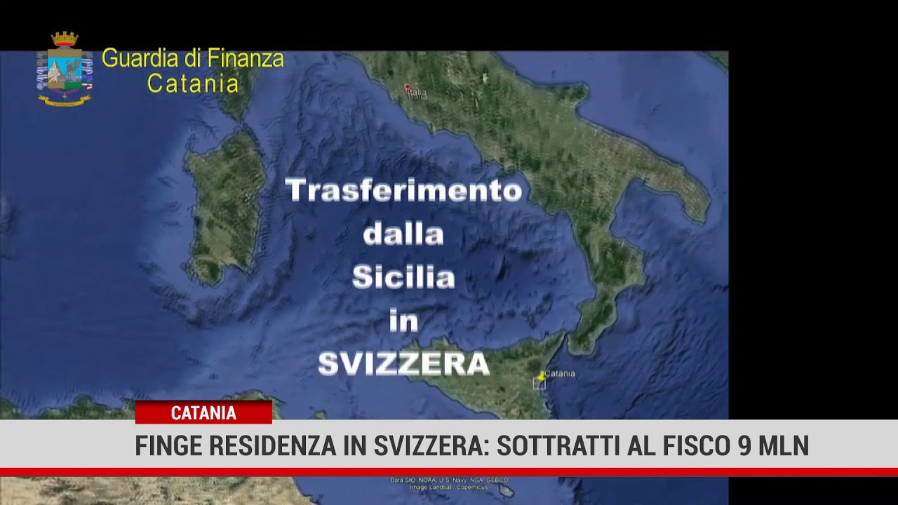 Catania. Finge residenza in Svizzera: sottratti al fisco 9 mln.