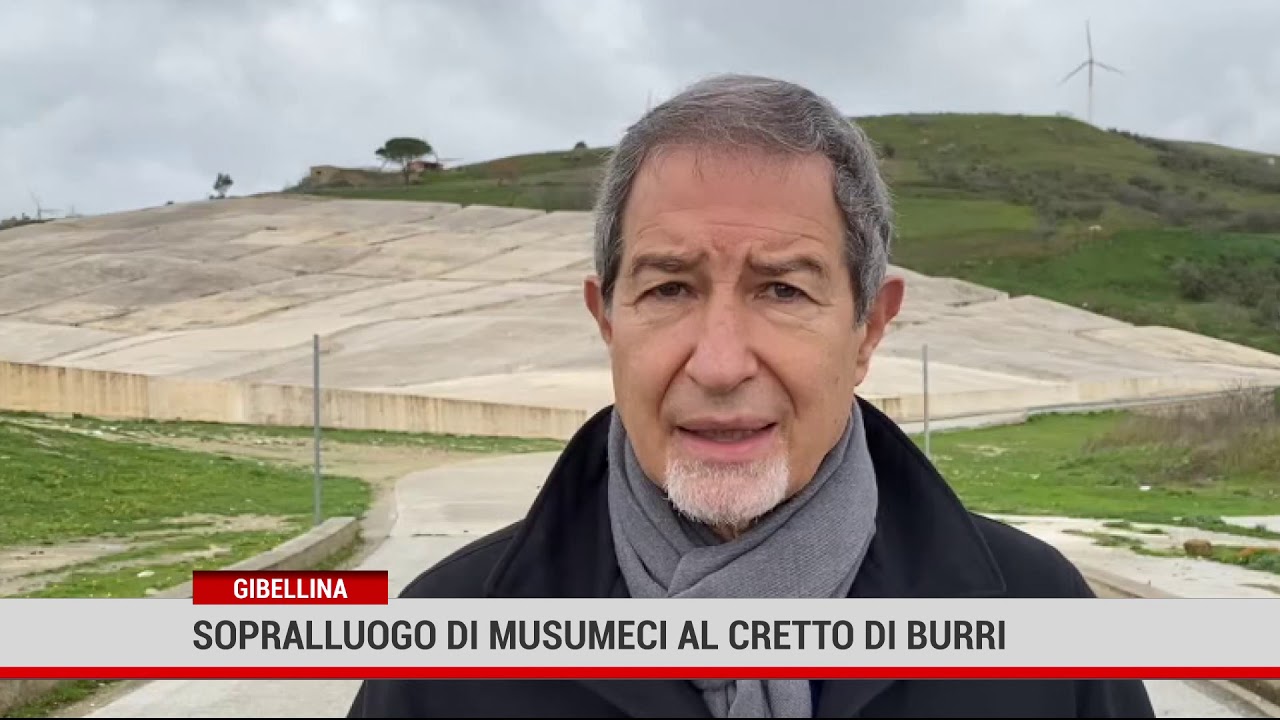 Gibellina: sopralluogo di Musumeci al Cretto di Burri