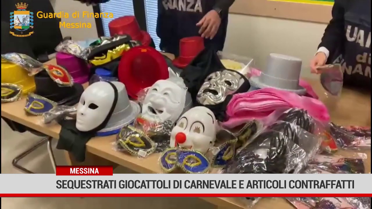 Messina. Sequestrati giocattoli di carnevale e articolicontraffatti