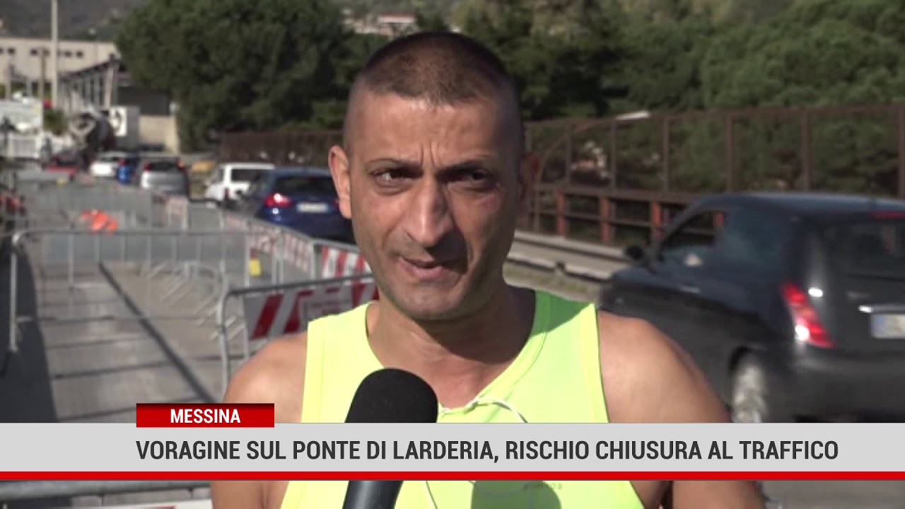 Messina. Voragine sul ponte di Larderia, rischio chiusura al traffico