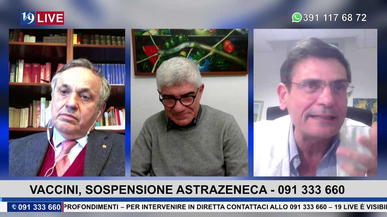 19 LIVE: VACCINI, SOSPENSIONE ASTRAZENECA con S.Amato, A.Cascio, C.Costantino e R.Del Castillo.