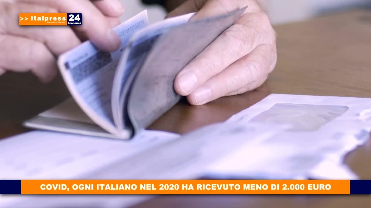 Covid, ogni italiano nel 2020 ha ricevuto meno di 2