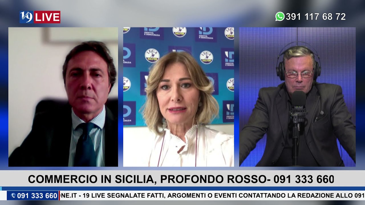 19LIVE: COMMERCIO IN SICILIA, PROFONDO ROSSO, con On. Francesca Donato e Mario Attinasi AssoImpresa