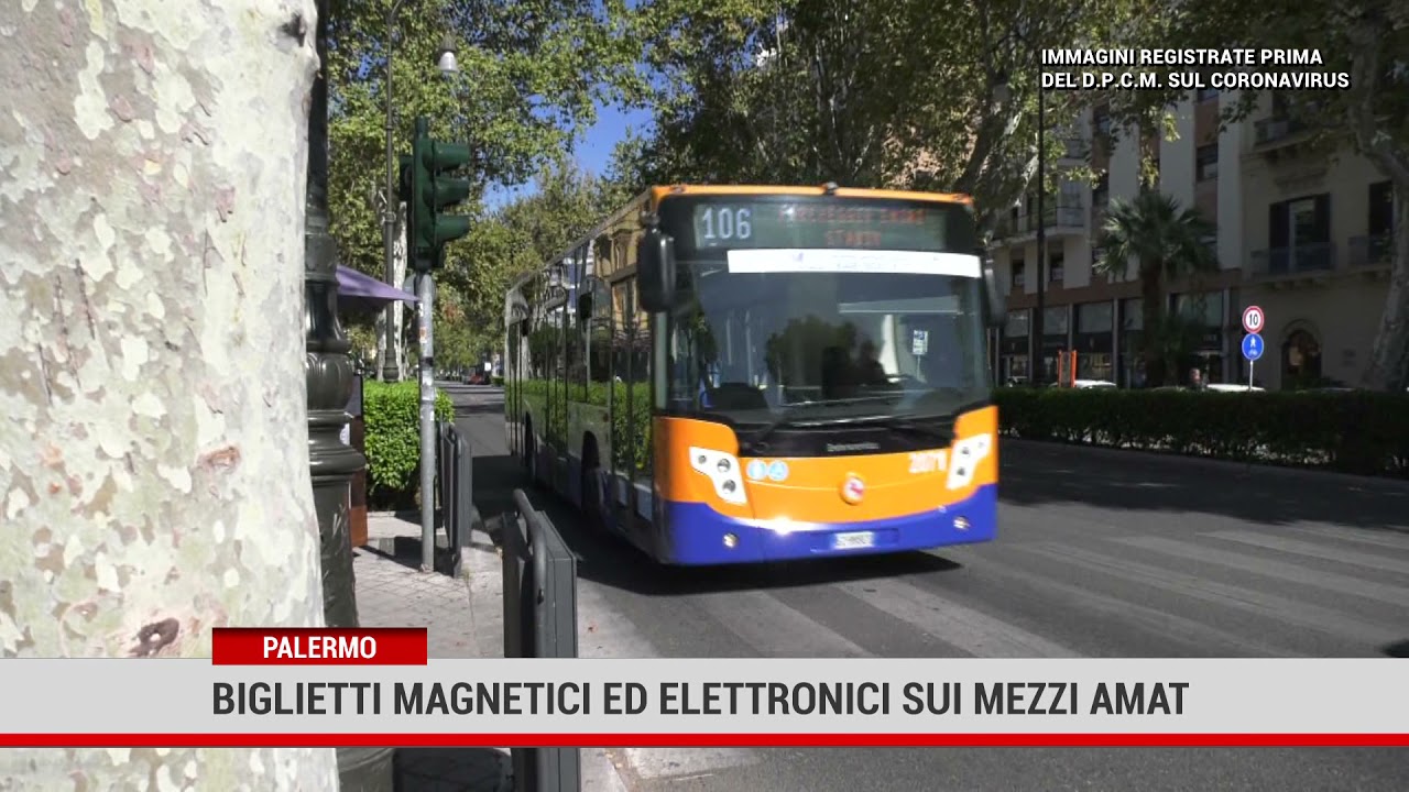 Palermo. Biglietti magnetici ed elettronici sui mezzi amat da domani