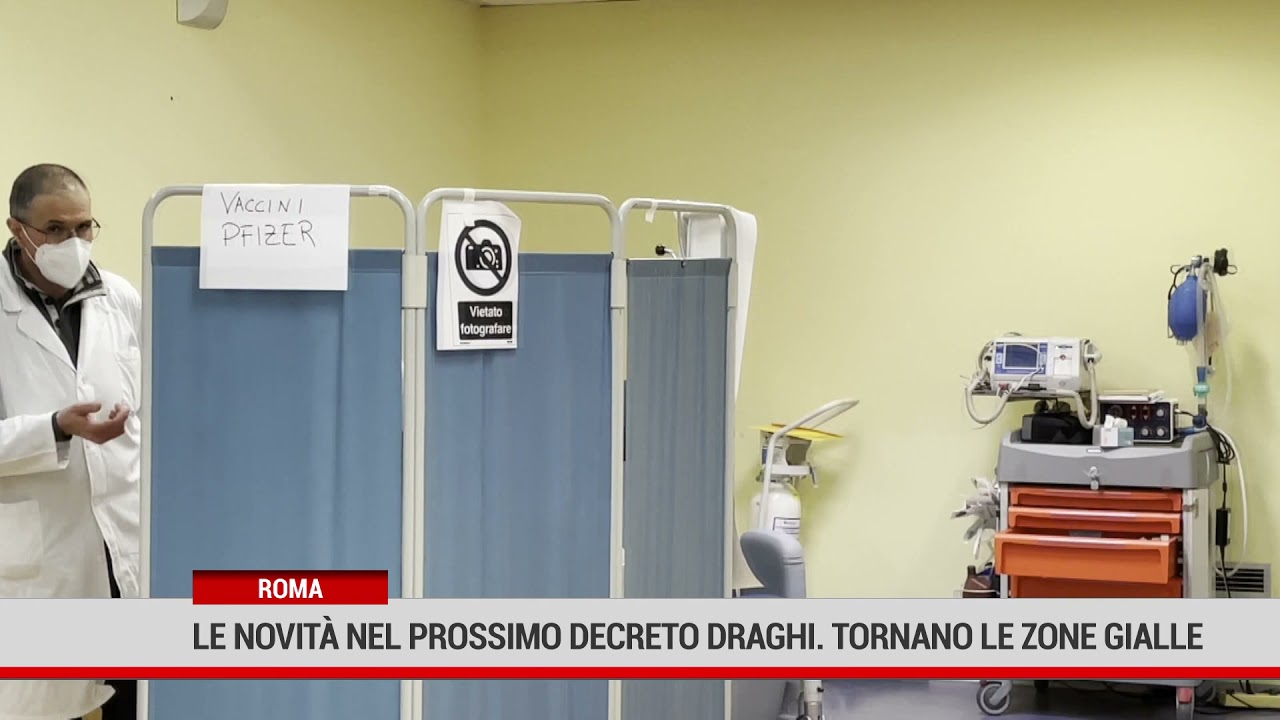 Roma. Le novità nel prossimo decreto Draghi. Tornano le zone gialle