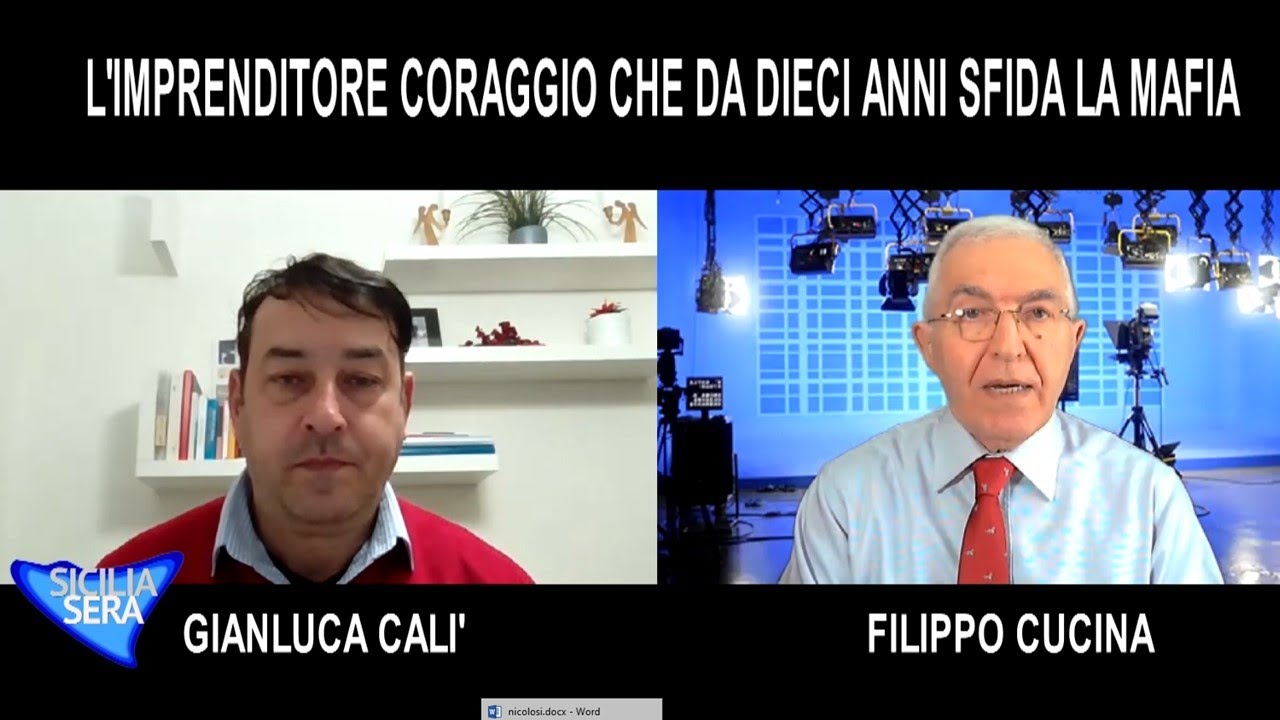 SICILIA SERA FILIPPO CUCINA CON GIANLUCA CALI IMPRENDITORE CORAGGIO CHE DA DIECI ANNI SFIDA LA MAFIA