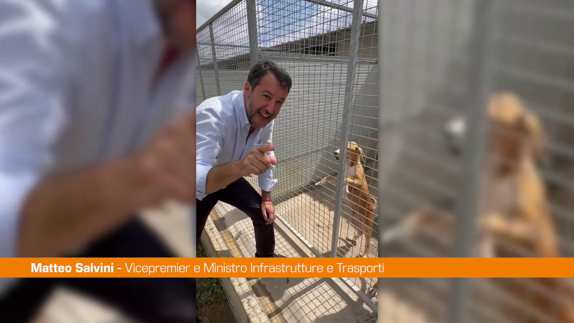 Salvini visita canile "Importante aprire le porte ai cuccioli"