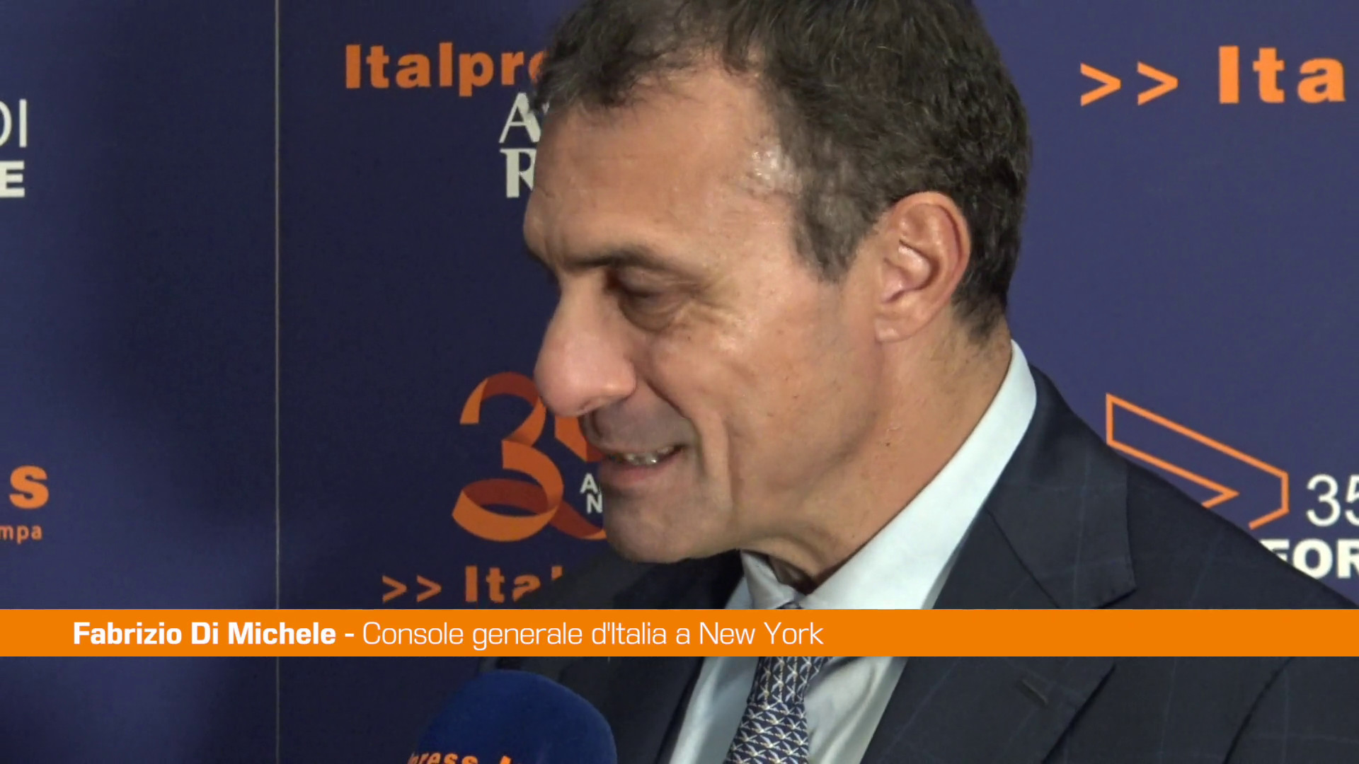 35 anni Italpress, Di Michele "New York inizio di un percorso"