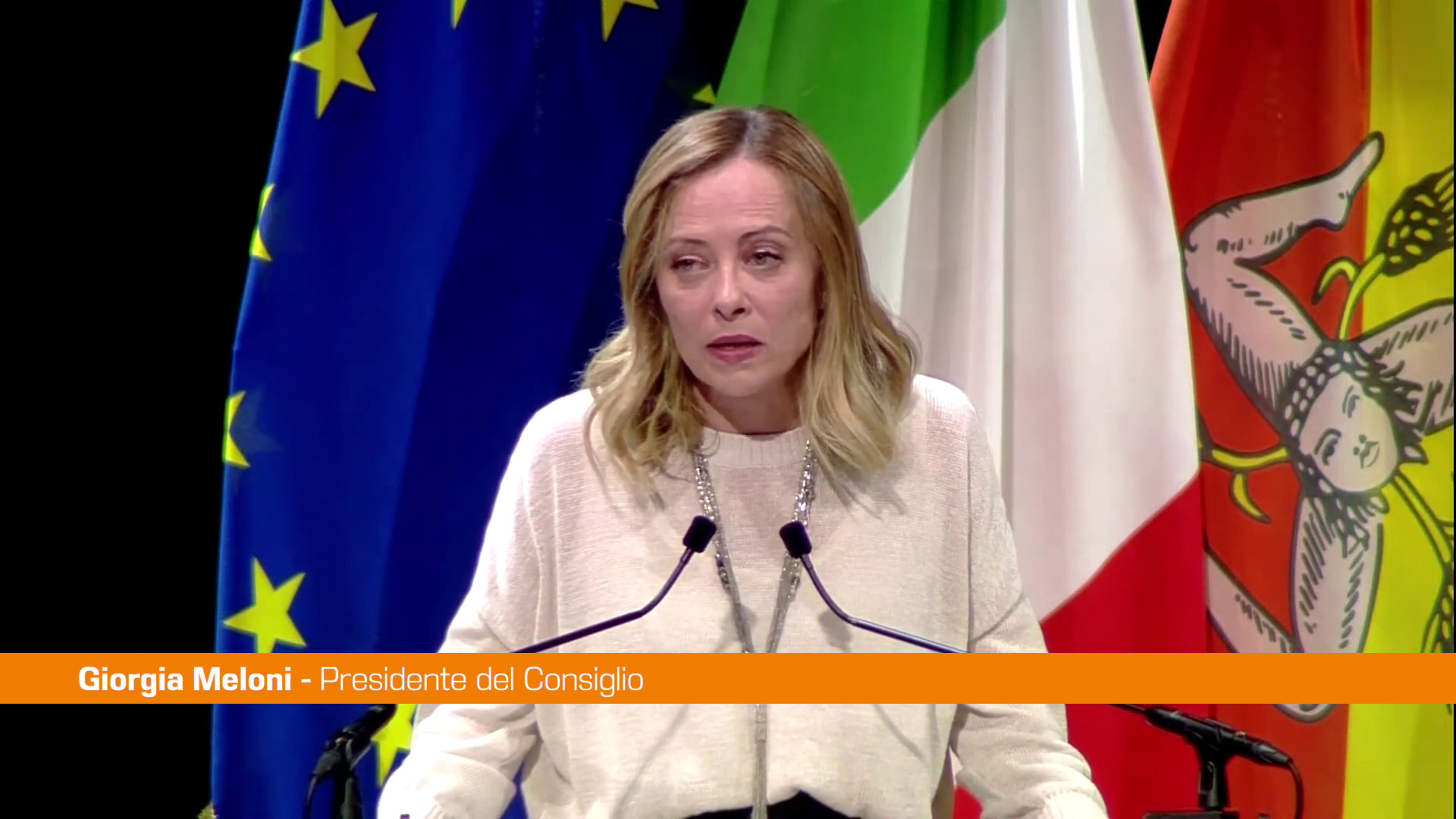 Meloni "Investimenti complessivi per 10 miliardi in Sicilia"