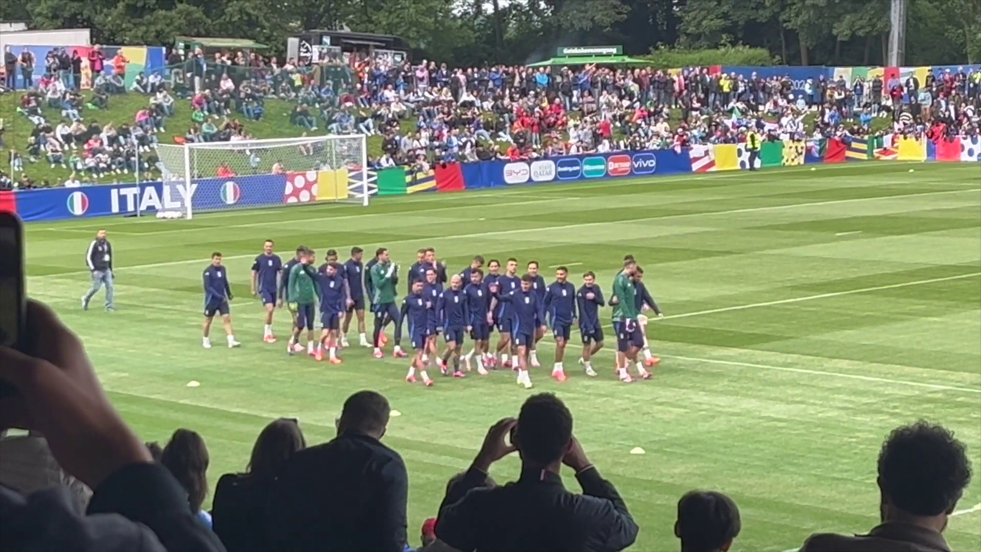Primo allenamento dell'Italia nel ritiro tedesco di Iserlohn