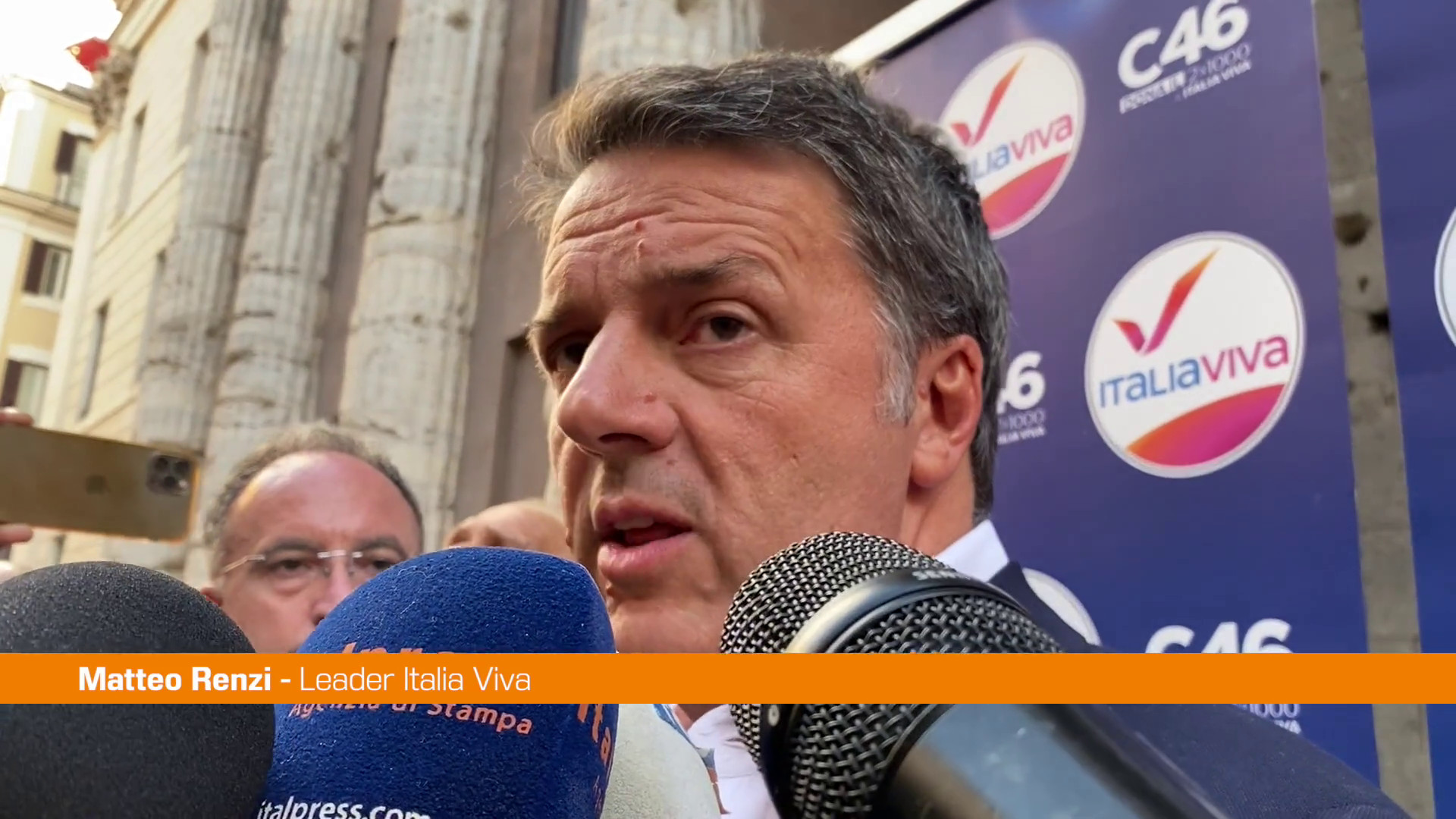 Renzi "L'intervista di Sangiuliano al Tg1 un'indecorosa pagliacciata"