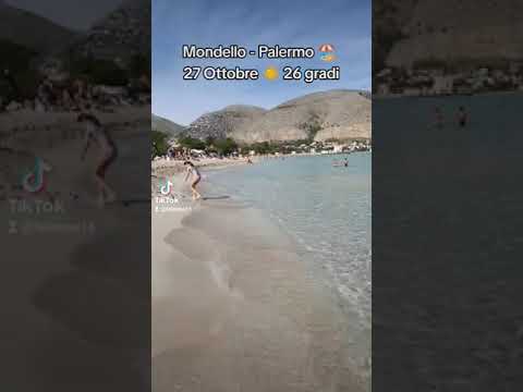 Che meraviglia ☀️🏄 27 Ottobre a Mondello 😍🏝️ Palermo ❤️ 26°C
