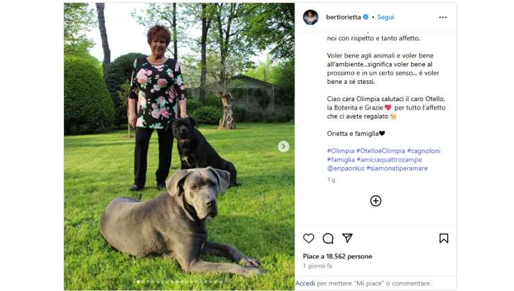 Orietta Berti (foto Instagram) - mediaoneonline.it