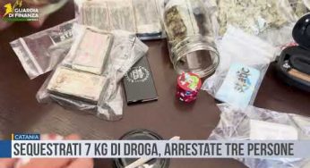 Catania. Sequestrati 7 kg di droga, arrestate tre persone