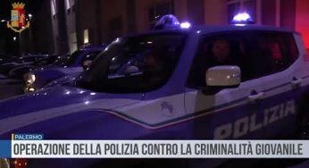 Palermo. Operazione della polizia contro la criminalità giovanile