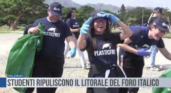 Palermo. Plastic Free: studenti ripuliscono il litorale del Foro Italico
