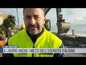 Furci Siculo: a lavoro anche i mezzi dell’Esercito italiano