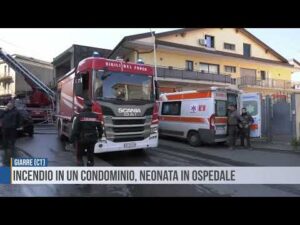 Giarre: incendio in un condominio, neonata in ospedale