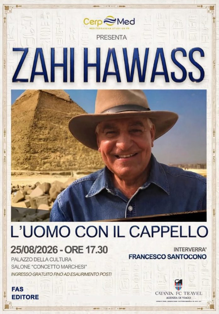 L’archeologo Zahi Hawass in Sicilia, tre tappe per presentare la sua autobiografia