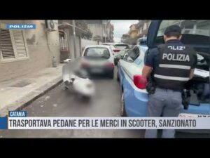 Catania: trasportava pedane per le merci in scooter, sanzionato