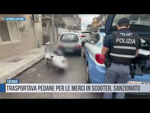 Catania: trasportava pedane per le merci in scooter, sanzionato