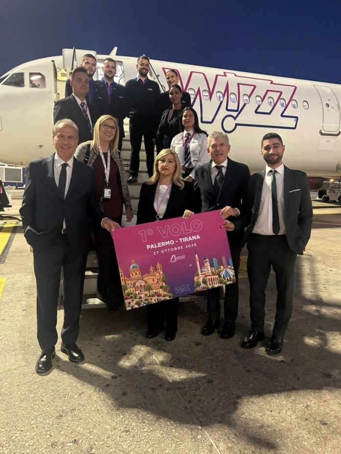 Inaugurato il collegamento diretto tra Palermo e Tirana con Wizz Air