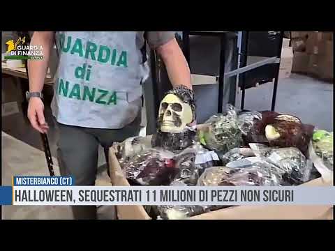 Misterbianco (Ct): Halloween, sequestrati 11 milioni di pezzi non sicuri